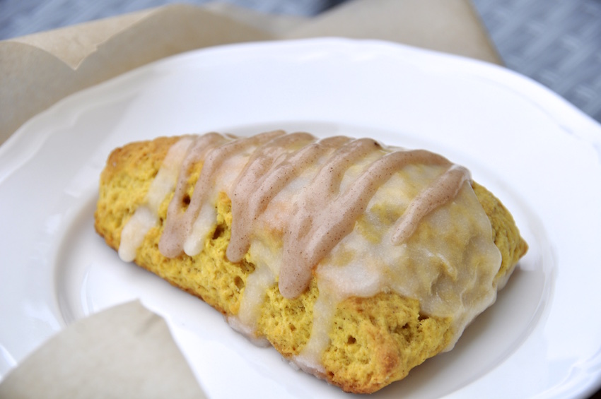 These soft, flaky pumpkin scones are the perfect gateway to fall. 
