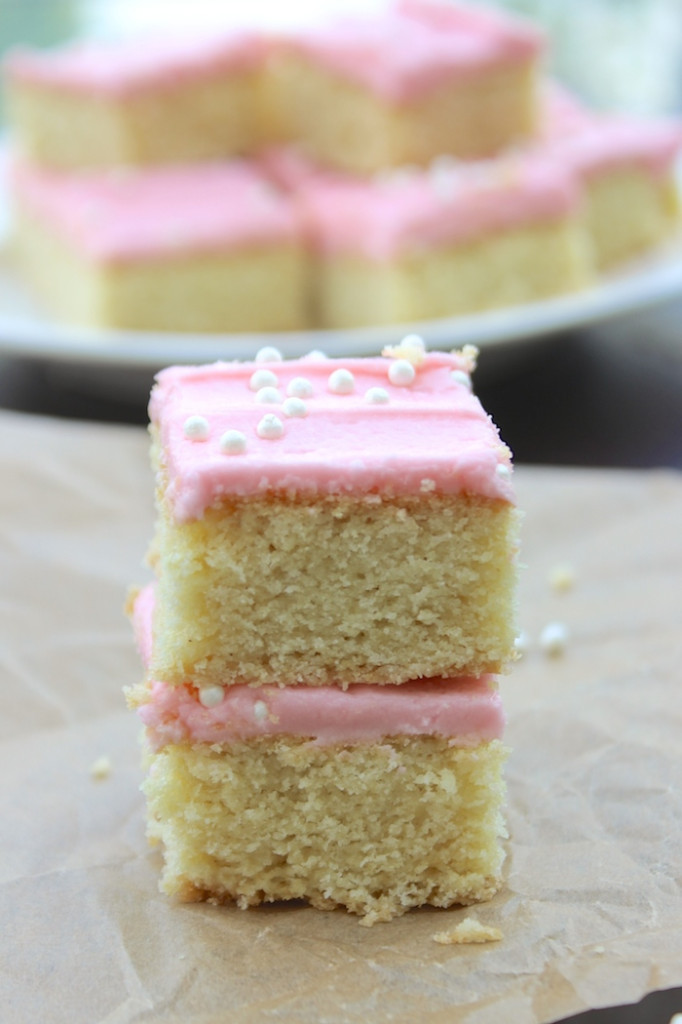 soft sugar cookie bars with vanilla buttercream icing by hot chocolatehits #cookies #buttercream