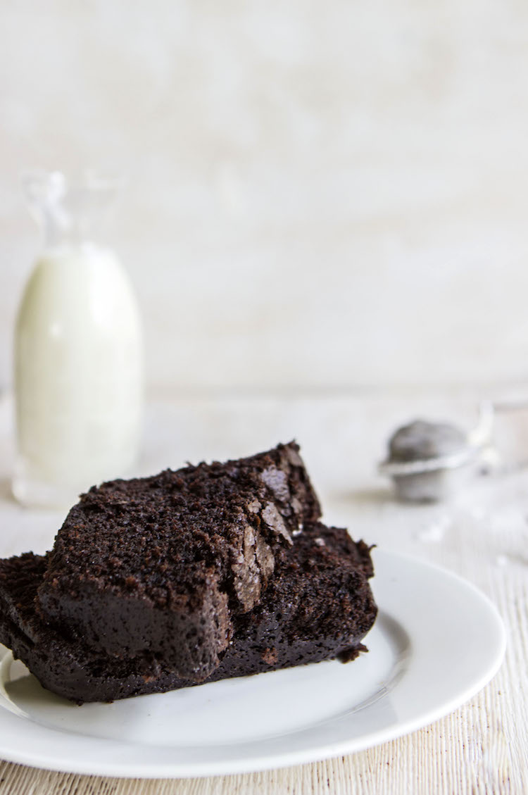 Dense chocolate loaf cake recipe- simple to make, complex in taste. 