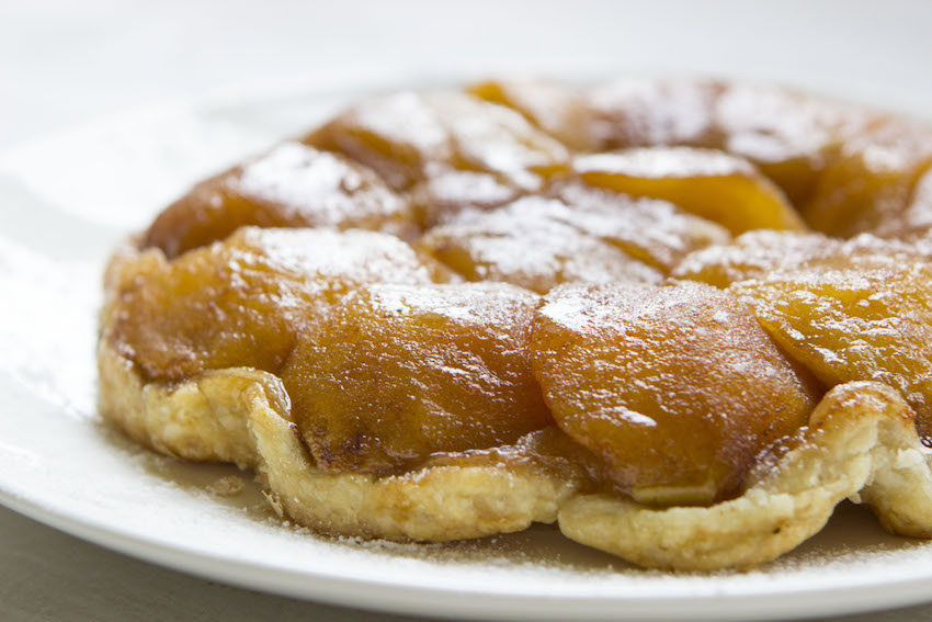 If you like apple pie, you'll love tarte tatin, an upside-down caramel apple tart. 
