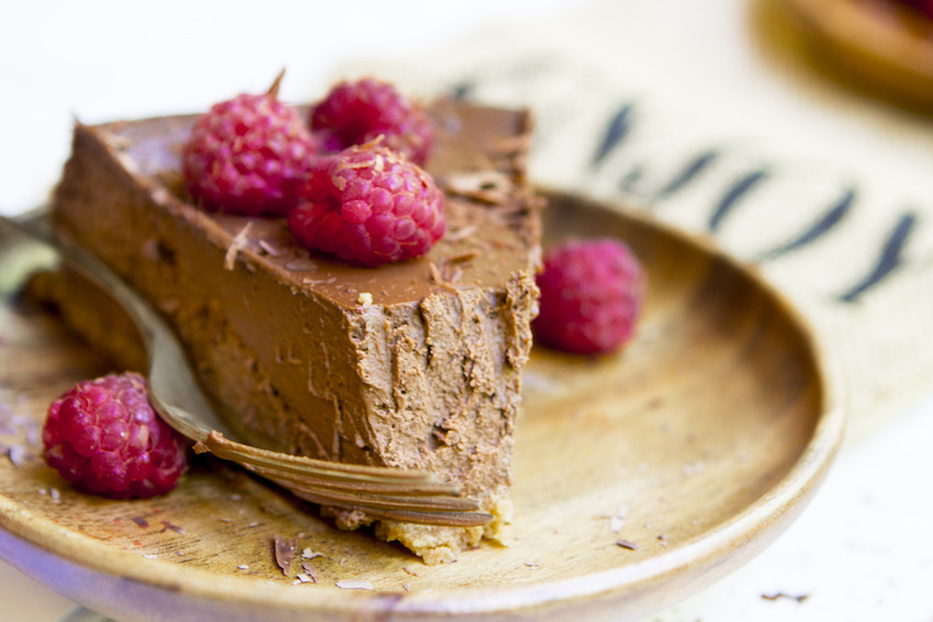 Get your daily dose of caffeine and dessert with this mocha cheesecake.