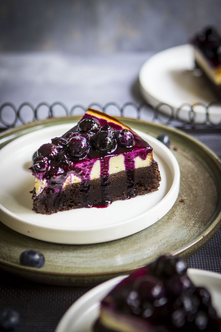 Blueberry Brownie Cheesecake